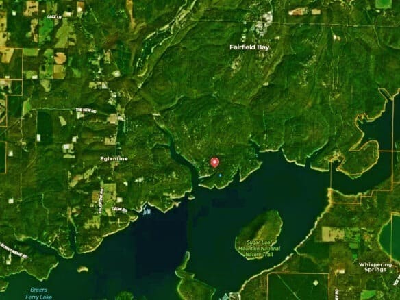SOLD – 0.24-Acre Treed, Lake and Mountain view Arkansas Land for Sale