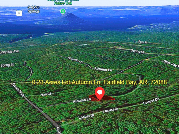 0.23 Acres Mountain and Lake View for Sale Fairfield Bay, AR