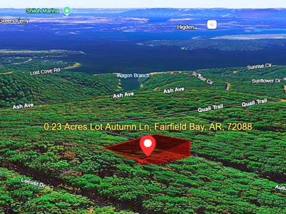 0.23 Acres Mountain and Lake View for Sale Fairfield Bay, AR