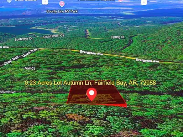 0.23 Acres Mountain and Lake View for Sale Fairfield Bay, AR