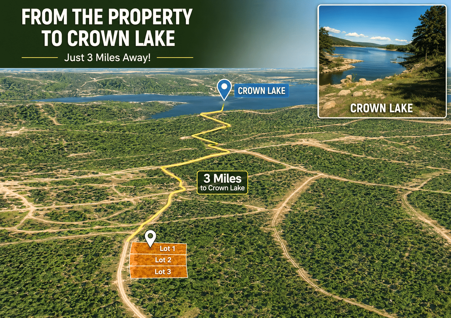 2 1.05 Acre Land for Sale in Arkansas Near to Lake