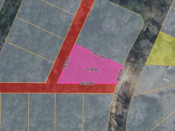 0.28 Acre Wooded Lot Near Lake!