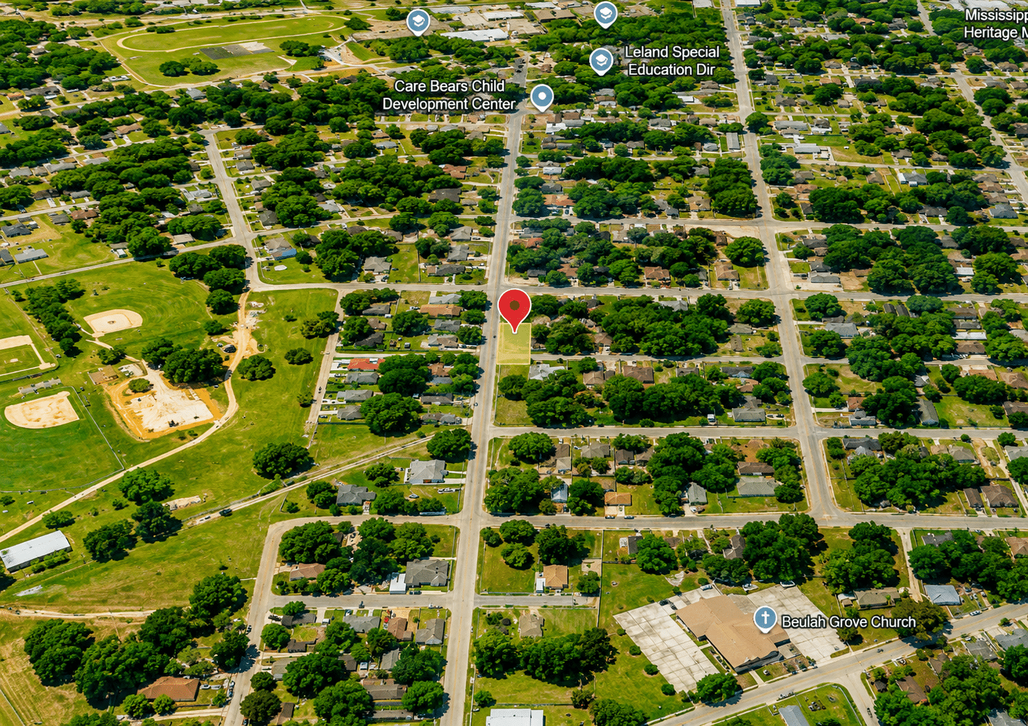 0.06-Acre Corner Lot for Sale in Leland, Mississippi