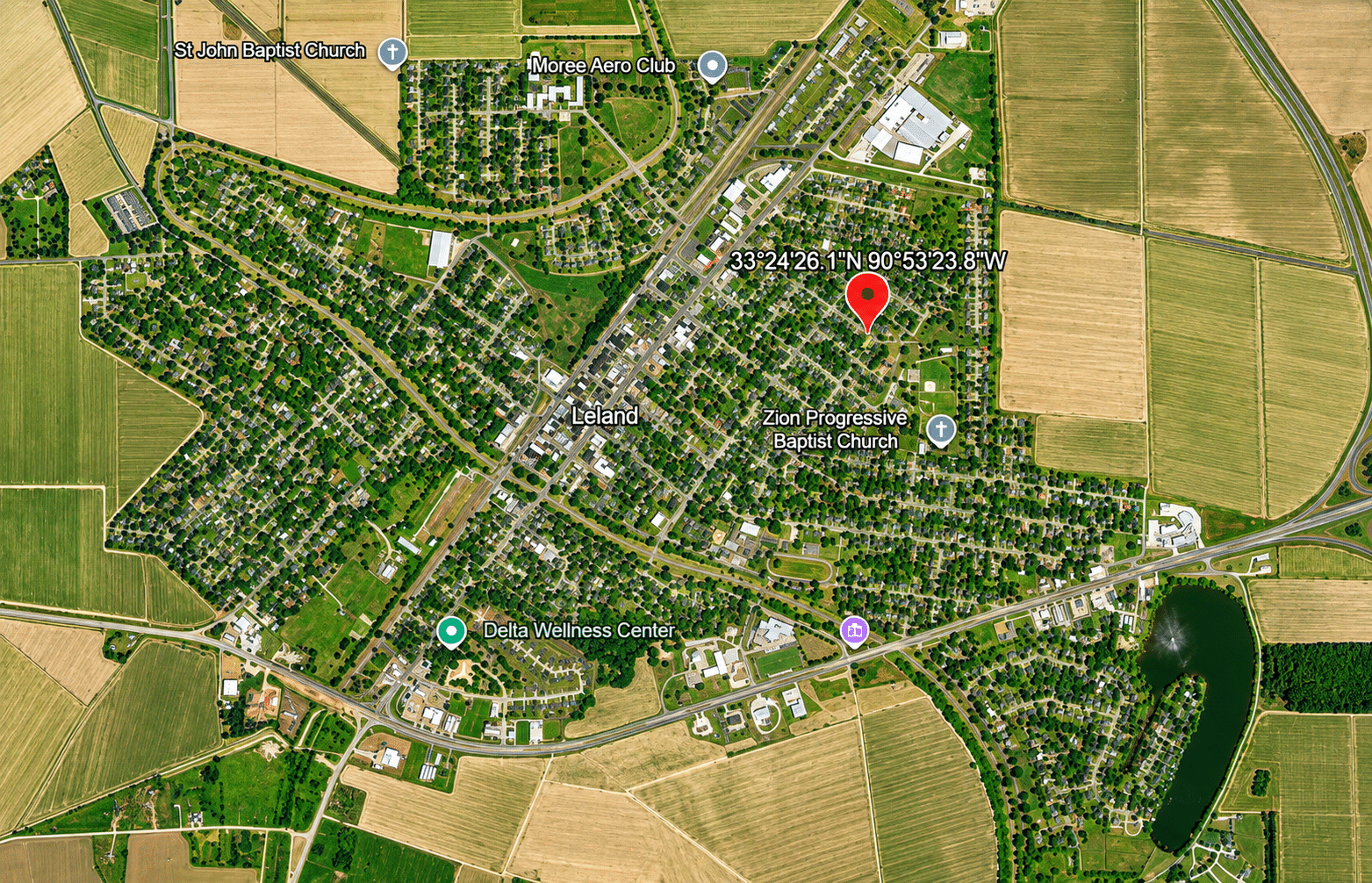 0.06-Acre Corner Lot for Sale in Leland, Mississippi