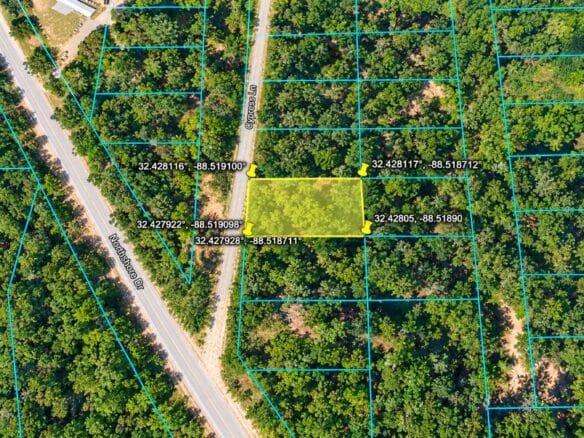 0.19-Acre Land Lot for Sale Near Lake Tom Bailey in Toomsuba, MS
